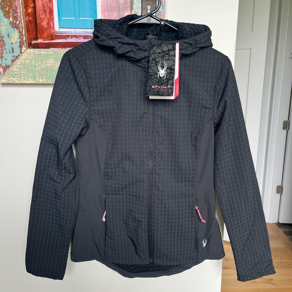 Spyder Black  Hooded Jacket